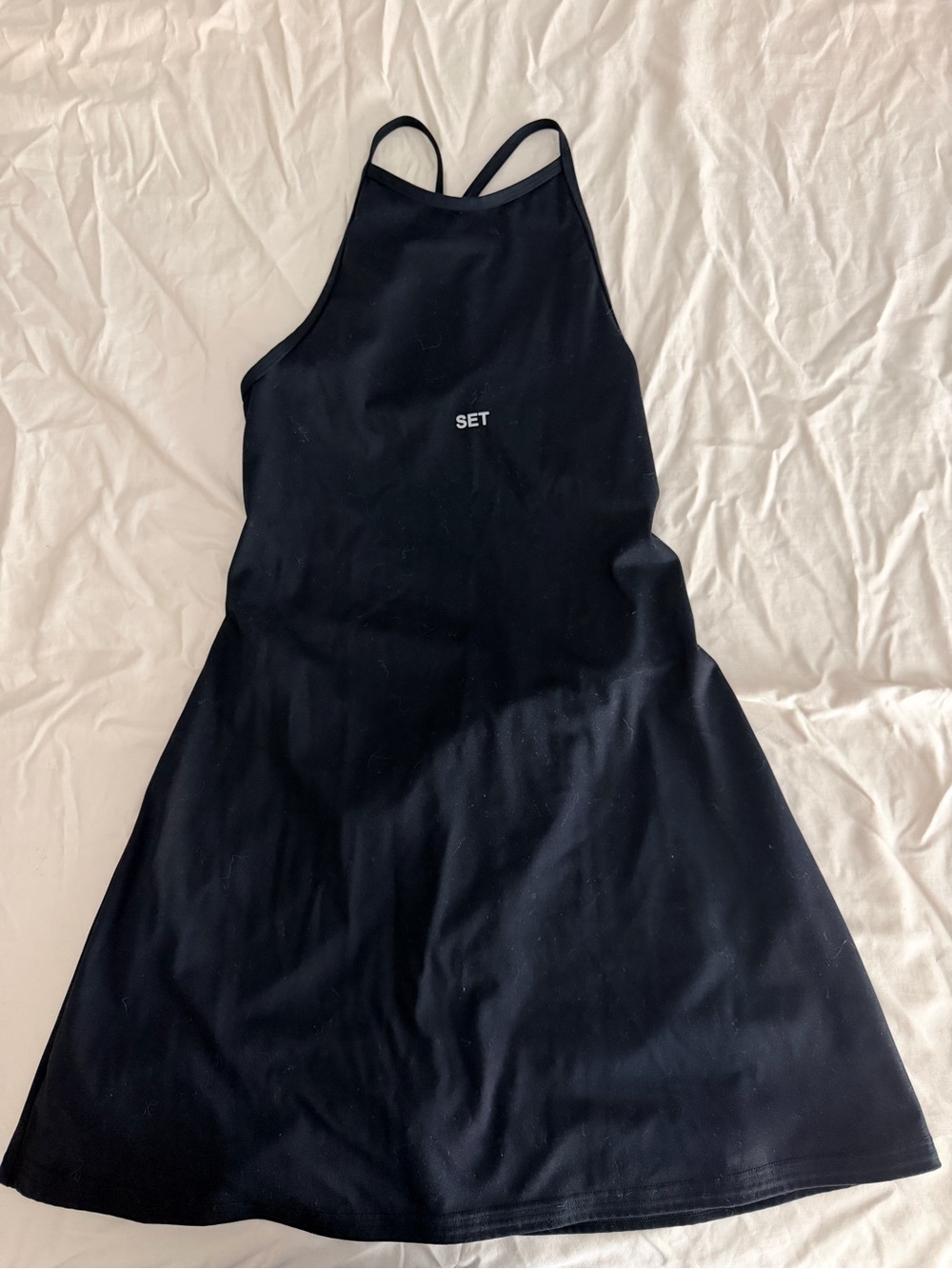 Set active sports body black athletic dress small